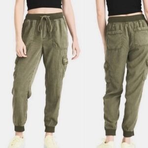 AE Large Green Wide Leg Cargo Joggers Utility CampCore Gorpcore Pockets